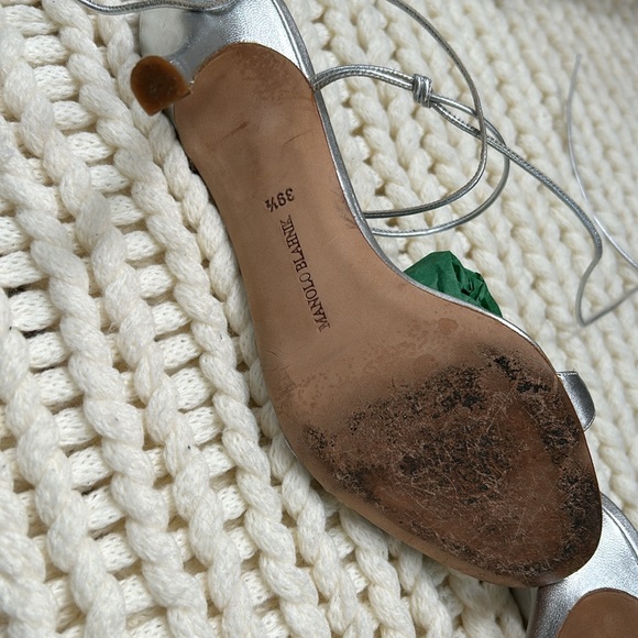 Manolo Blahnik rhinestone tie-up heels size 39 1/2  or 8.5/9 - Picture 7 of 10